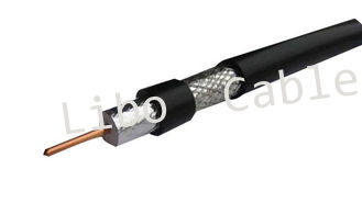 Quad-Shield Rg6 Coaxial Cable Flame Retardant PVC Jacket for CCTV / CATV