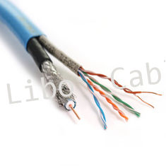 Network RG6quad  +  24AWG UTP CAT5E Cable  Lan CAT5E Cable With 4 Pairs
