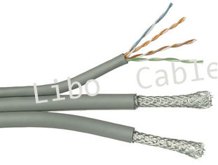 RG6BC with  26AWG UTP CAT5E Lan Cable ,  75 ohm CAT5E Cable for Gigabit Ethernet